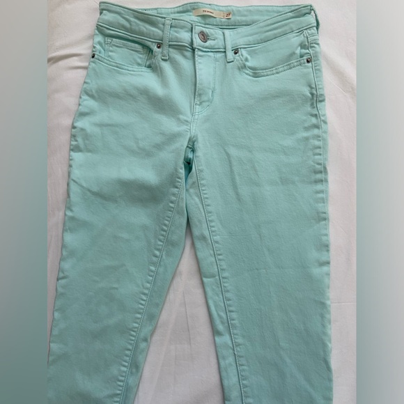 levis 711 skinny 27 turquoise blue jeans womens levi strauss - Picture 7 of 16